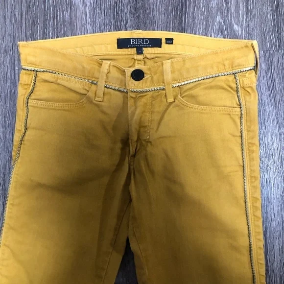 BIRD by Juicy Couture Yellow Skinny Jeans with Zipper Details - Size 25 - Picture 3 of 8